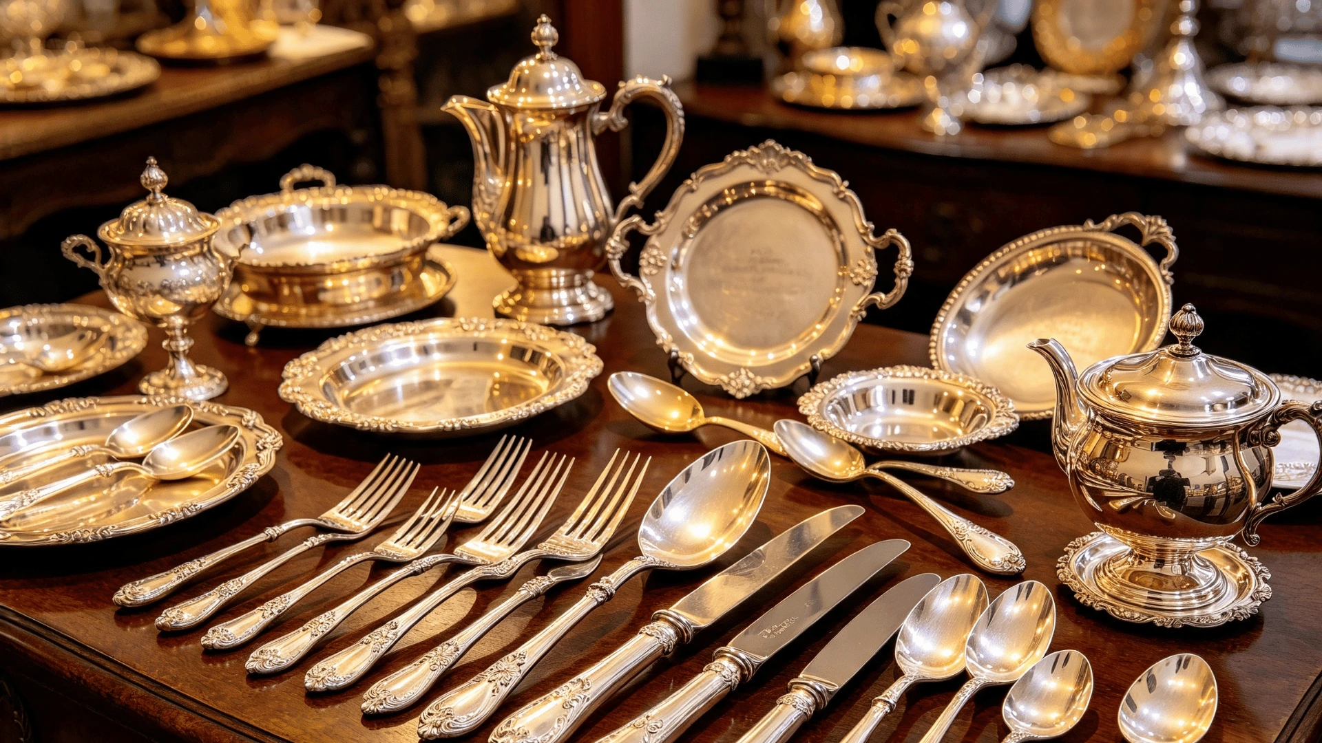 Sell silver flatware in Houston: sterling forks and spoons weighed on a certified scale